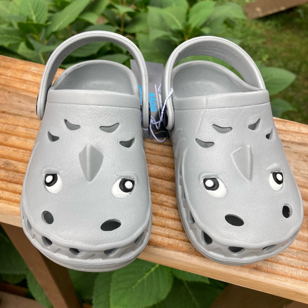 NWT Boys Shark Clog Slide Sandals